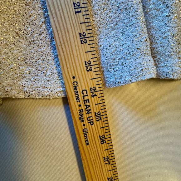 Charlotte Rouse Peplum Top XL Gold Sparkle Sleeveless Glam Coquette Going Out - Picture 9 of 9